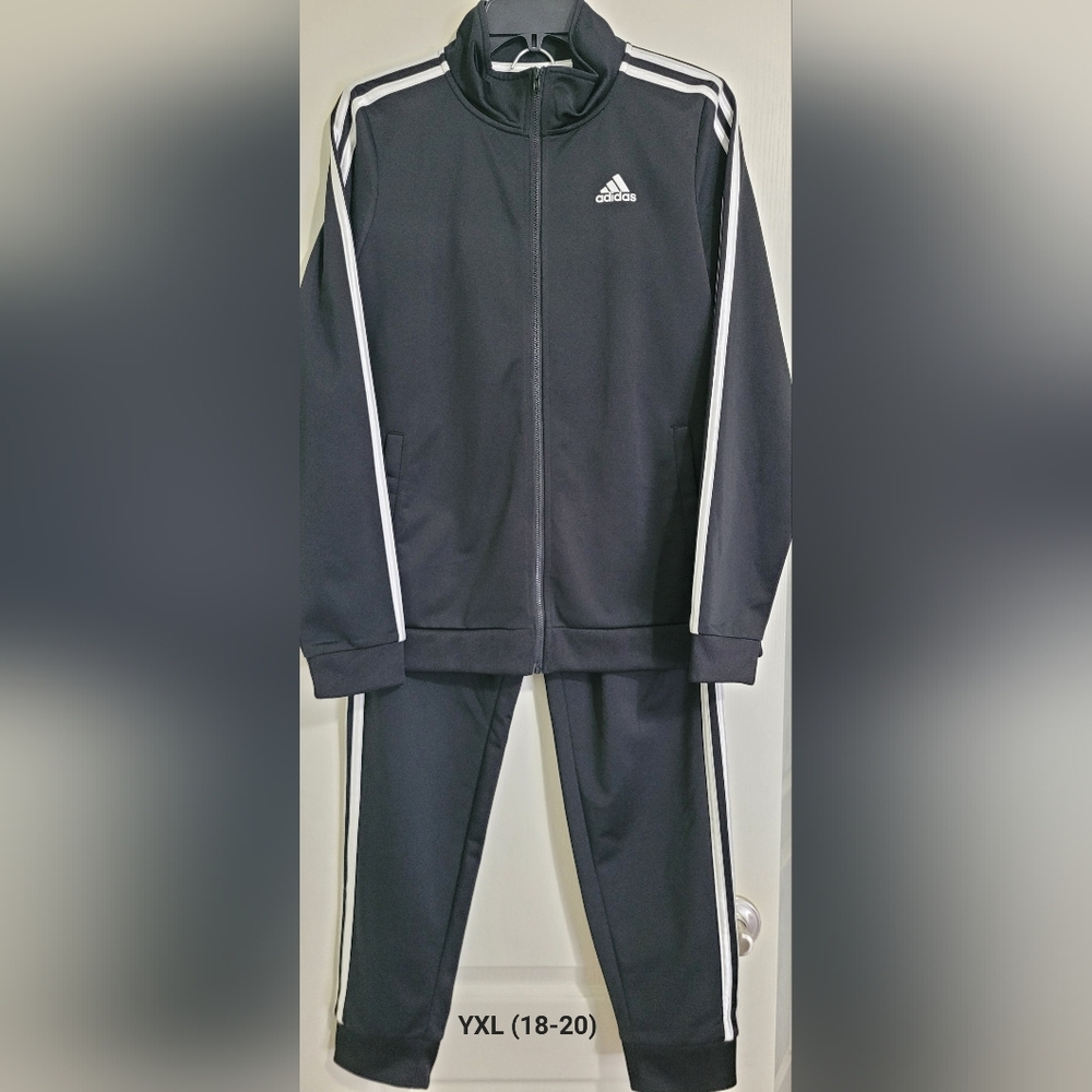 Adidas Black Lightweight Matching Set with Shirt Jacket